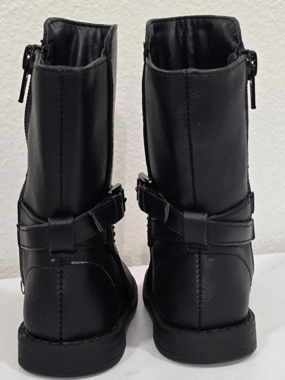 The Children’s Place ✦ Black Riding Boots ✦ Side Zipper Buckle Detail Sz 4 NWT